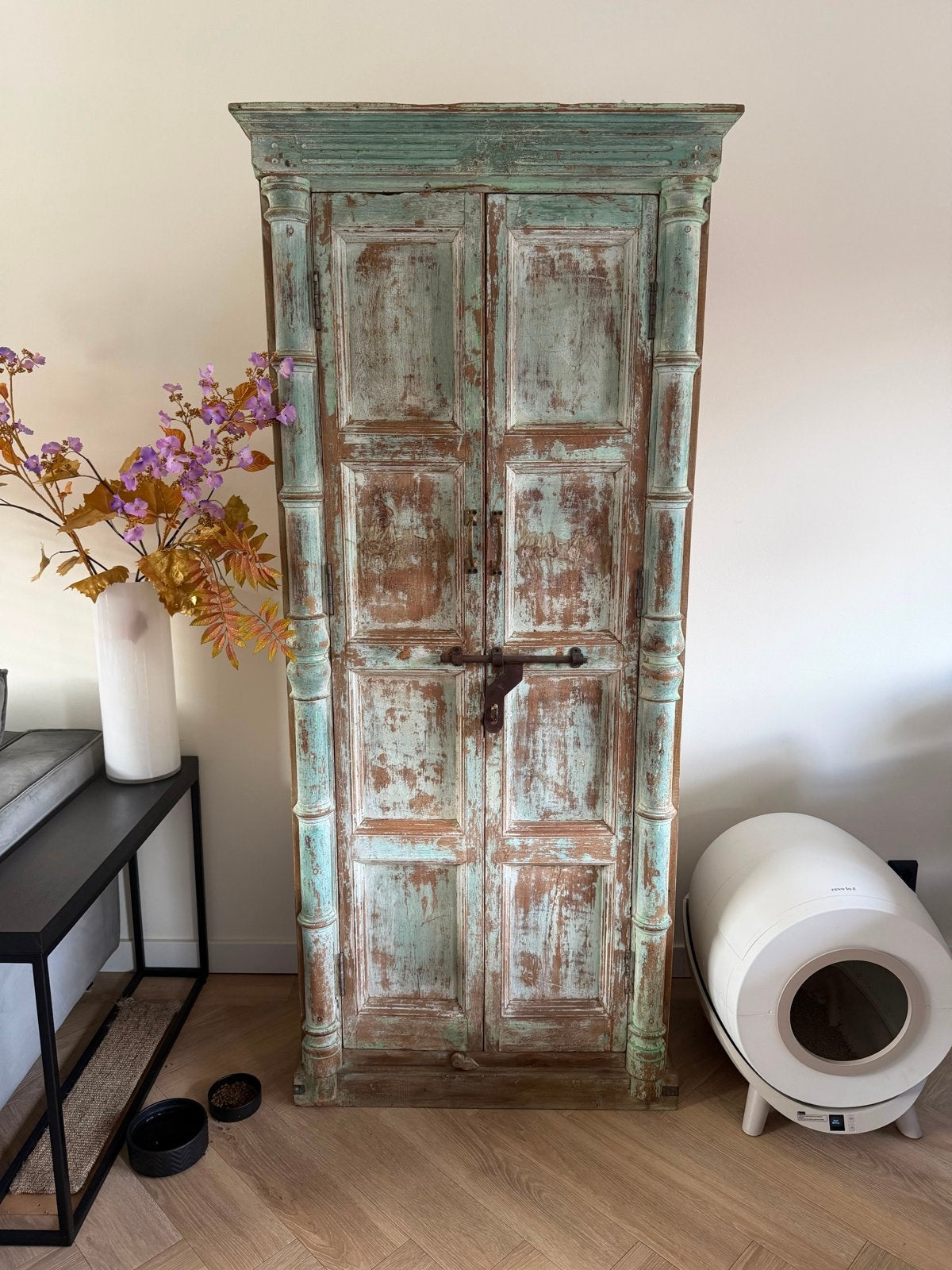 Authentieke Balinese Kast, Huis en Inrichting, Ophalen, Met plank(en), 200 cm of meer, Teakhout