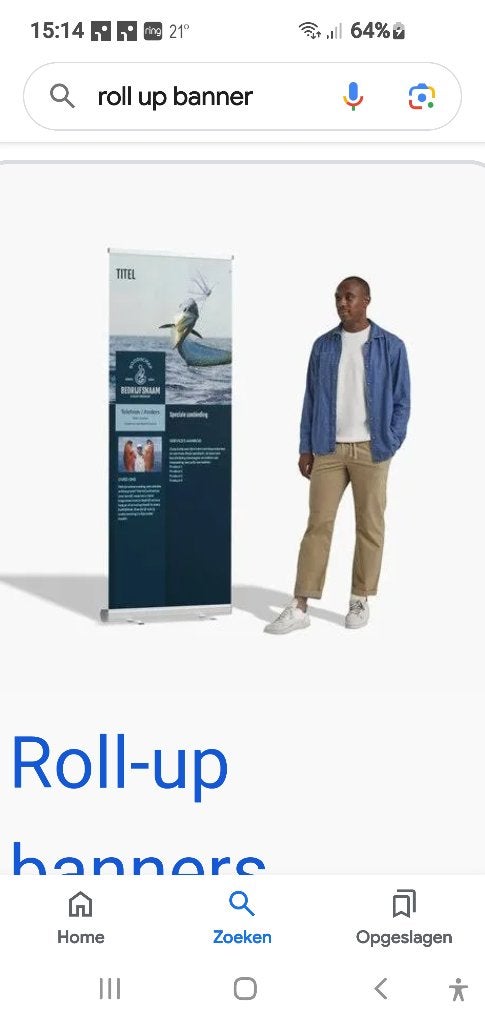 Roll up Banner, Ophalen, Zo goed als nieuw, Reclamebord