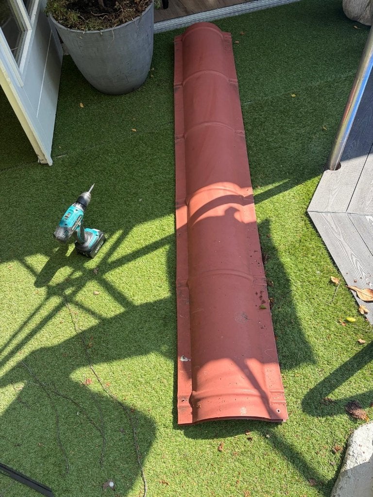 Dakplaten, Gebruikt, 15 m² of meer, Metaal, Rood