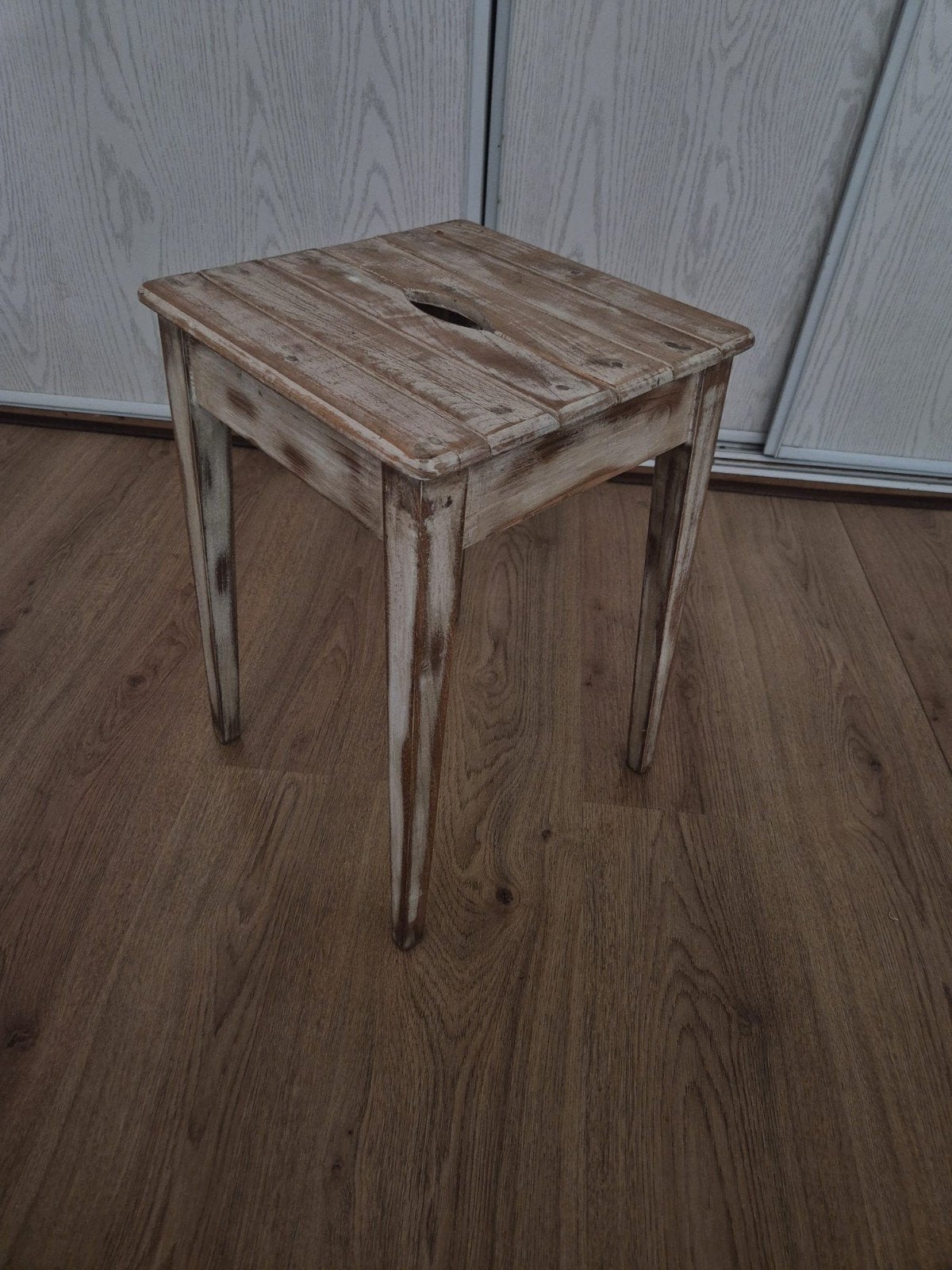 Vintage houten krukje - Shabby Chic Stijl, Ophalen