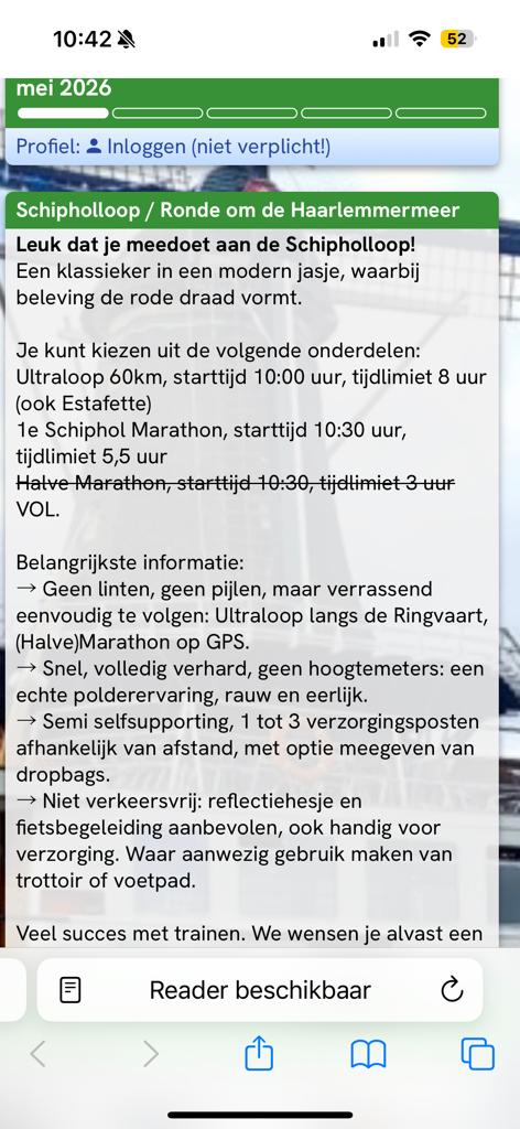Gezocht! Startbewijs halve marathon Schipholloop, Ophalen of Verzenden, Nieuw, Overige typen, Overige merken