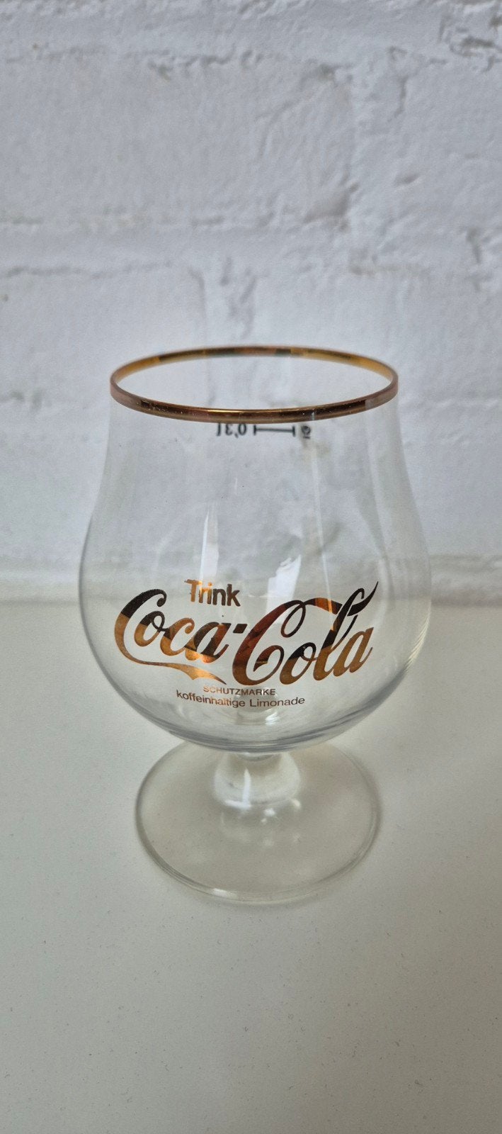 Vintage Coca-Cola glazen op voetje, Verzamelen, Glas en Borrelglaasjes, Ophalen of Verzenden, Zo goed als nieuw, Frisdrankglas