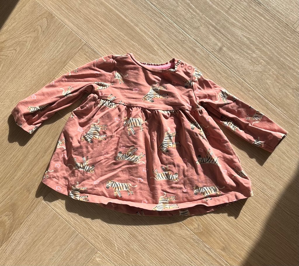 Meisjesjurk zebra maat 68, Meisje, Jurkje of Rokje, Ophalen of Verzenden, Zo goed als nieuw