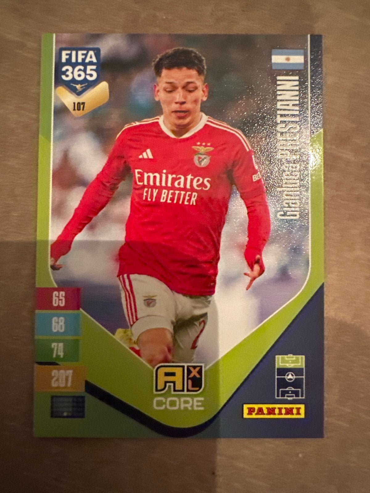 FIFA 365 Panini Gianluca Prestianni Voetbalkaart, Ophalen of Verzenden, Zo goed als nieuw, Buitenlandse clubs, Spelerskaart