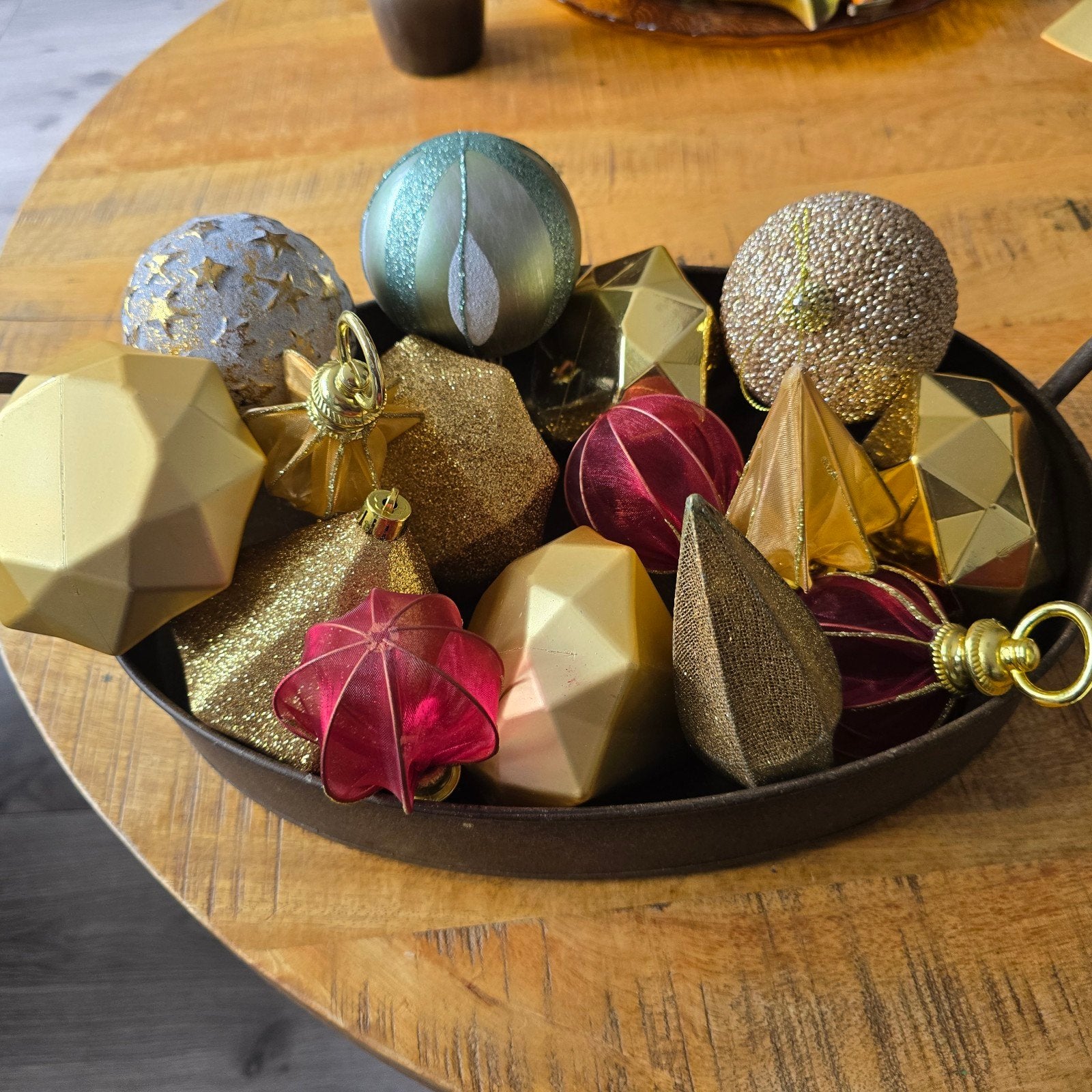 kerst'ballen" plastic en Organzastof, Ophalen of Verzenden, Zo goed als nieuw