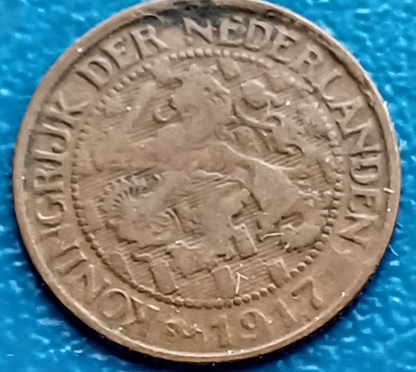 1 cent 1917 - Wilhelmina, Verzenden, Koningin Wilhelmina, 1 cent, Losse munt