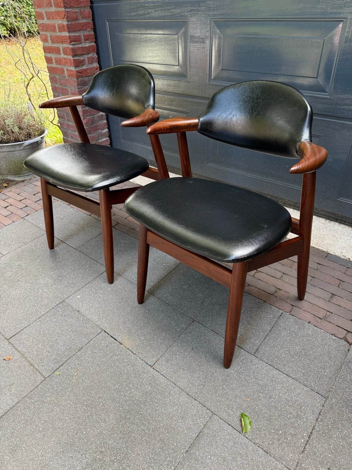 Set van 2 Tijsseling Koehoorn stoelen - Vintage conditie, Ophalen of Verzenden