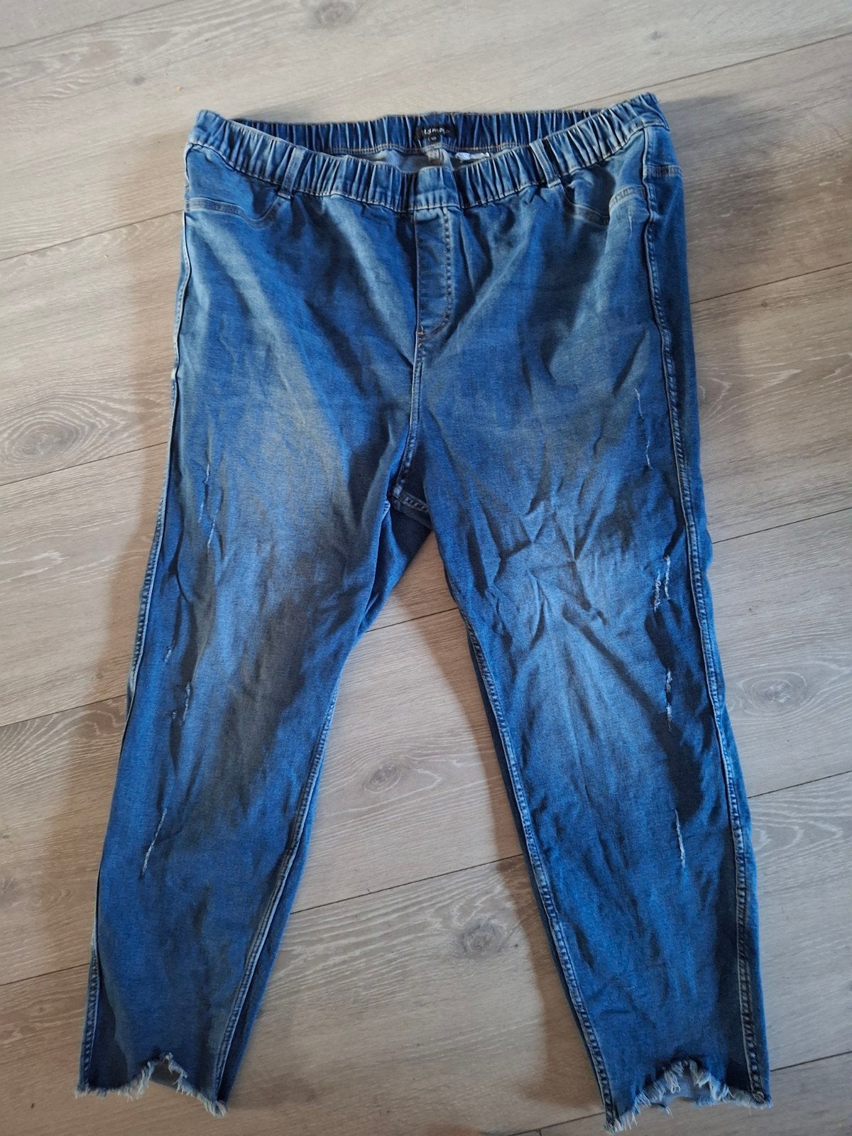 broek mt 52, Kleding | Dames, Grote Maten, Blauw, Ophalen of Verzenden, Zo goed als nieuw, MS Mode