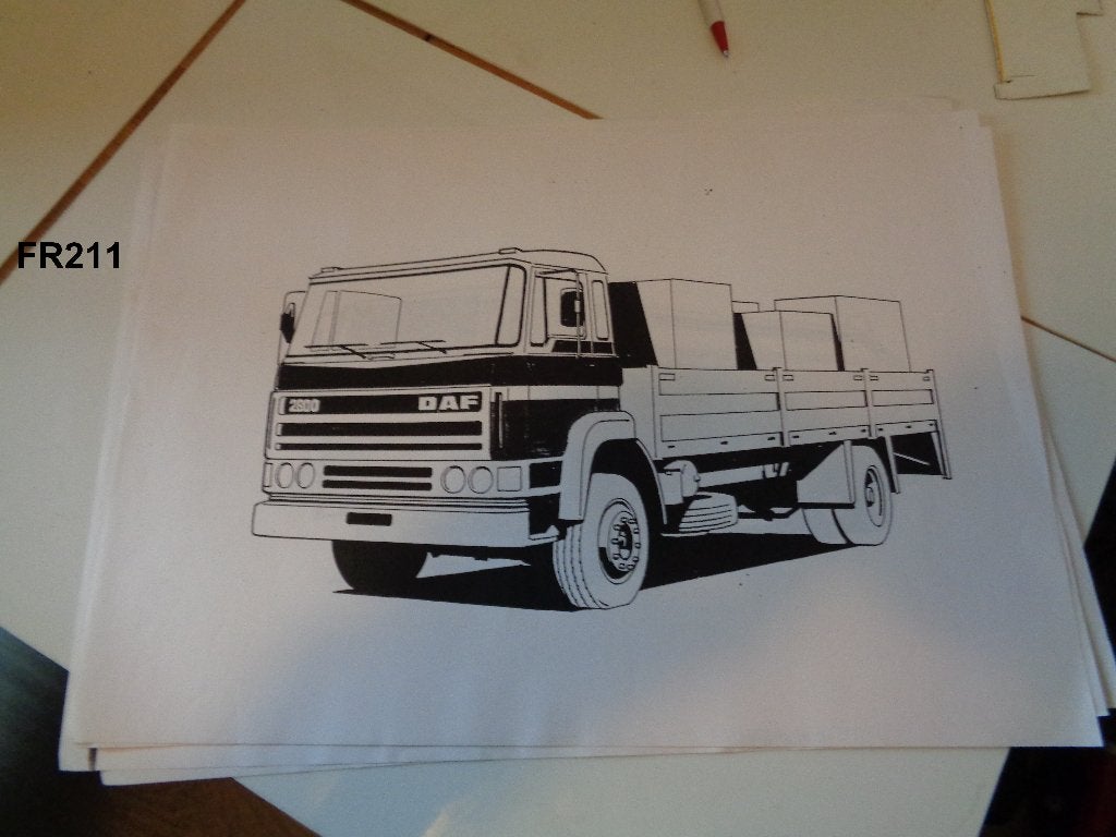 tekening daf bakwagen, Verzenden, 1980 tot heden, Zo goed als nieuw, Overige onderwerpen