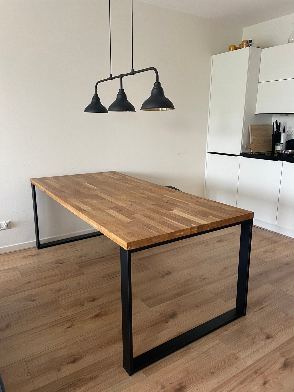 Houten eettafel 6 personen, Ophalen, Eikenhout, 200 cm of meer, 50 tot 100 cm