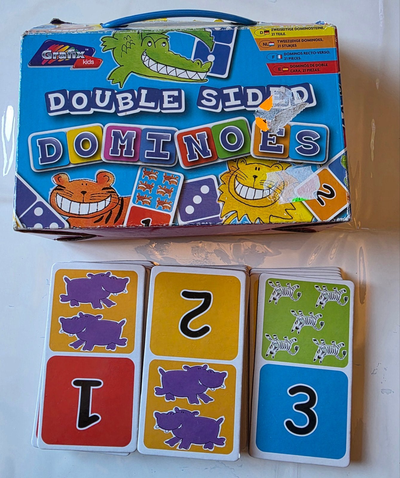 Domino spel 2-zijdig compleet - Grafix Kids, Een of twee spelers, Ophalen of Verzenden, Gebruikt, Grafix Kids
