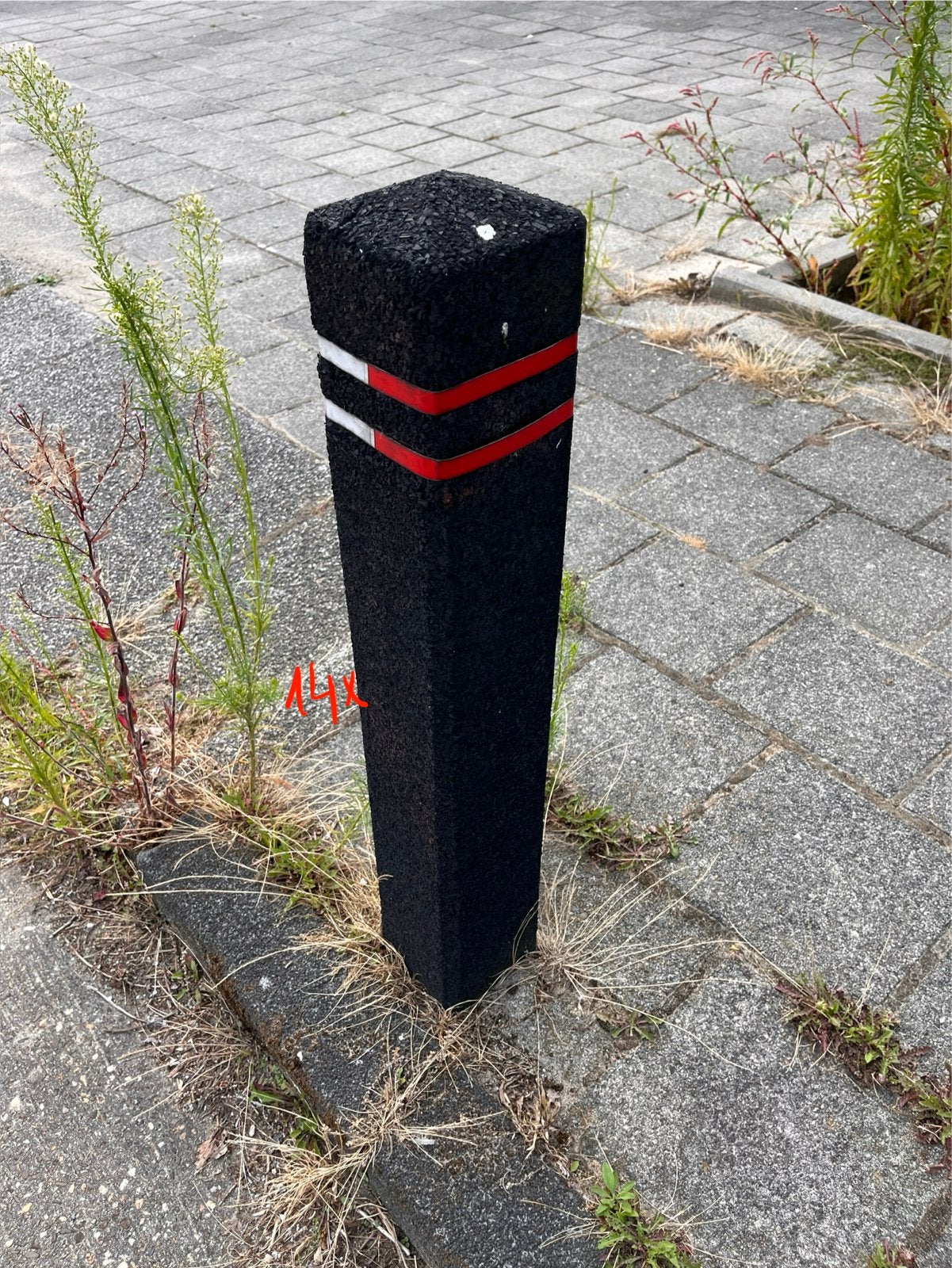 14 Stuks diamantkop paaltjes / Afzetpalen met reflectie, Ophalen, Gebruikt