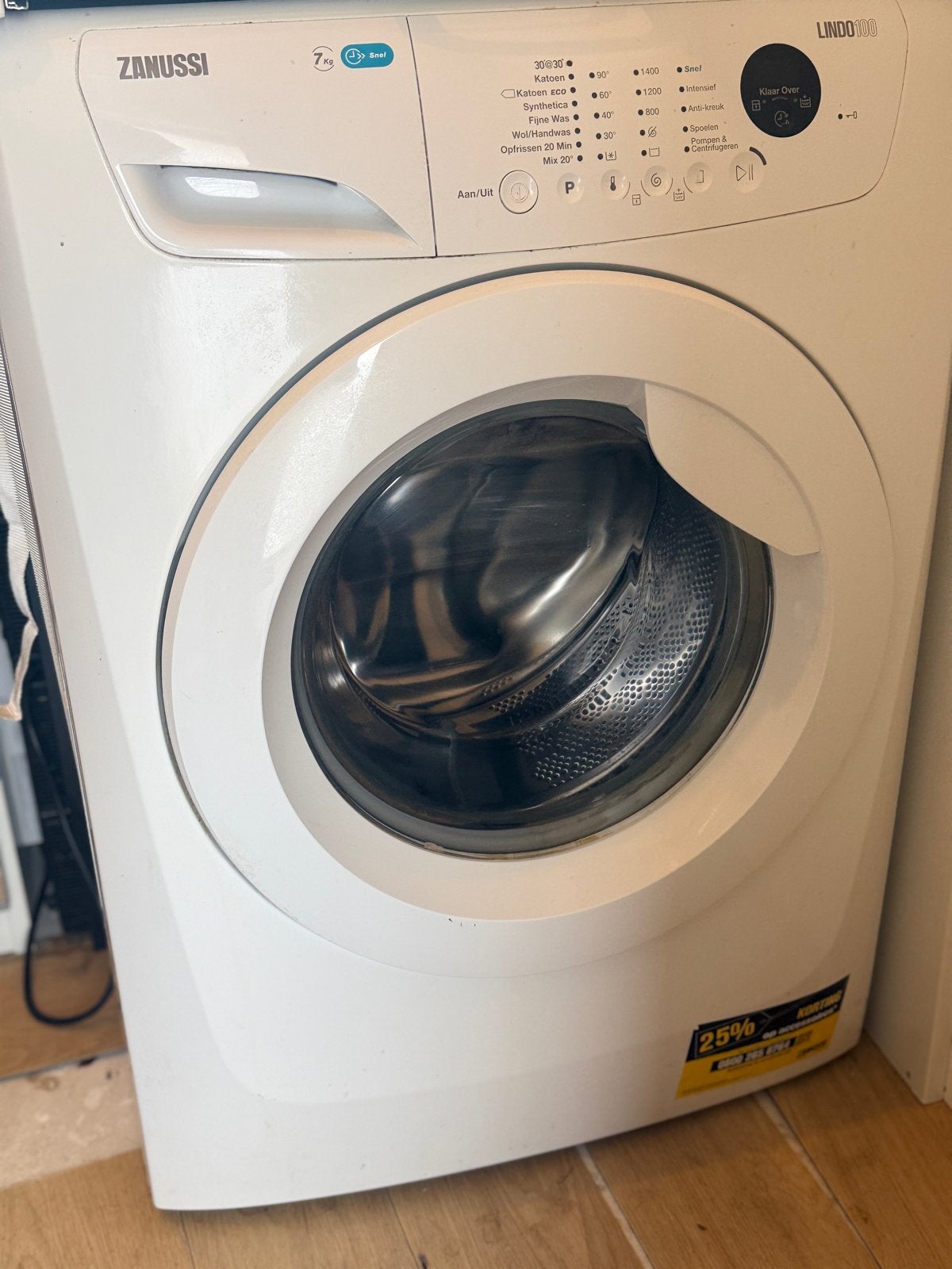 Zanussi Lindo 100 Wasmachine 7kg - Goede Staat, Ophalen, Gebruikt, Voorlader, 85 tot 90 cm