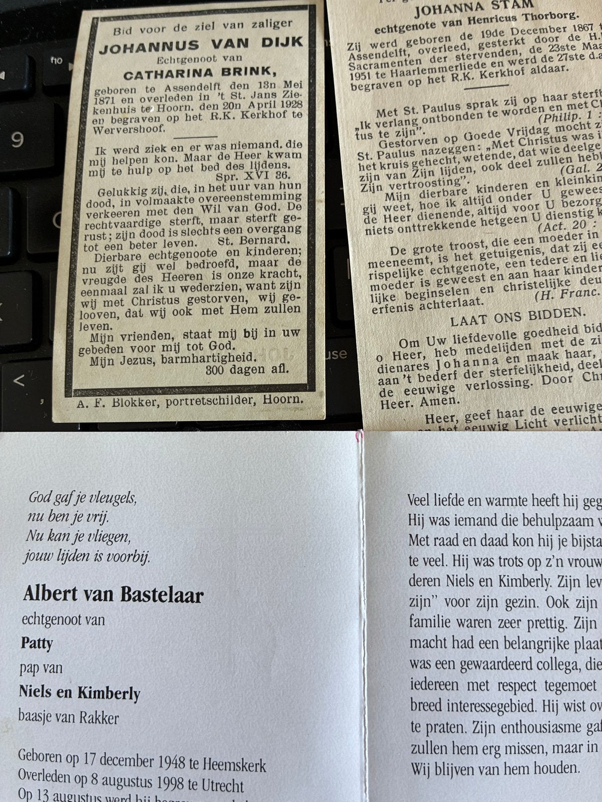 Oude Bidprentjes - uit Assendelt en Heemskerk, Ophalen of Verzenden, Bidprentje