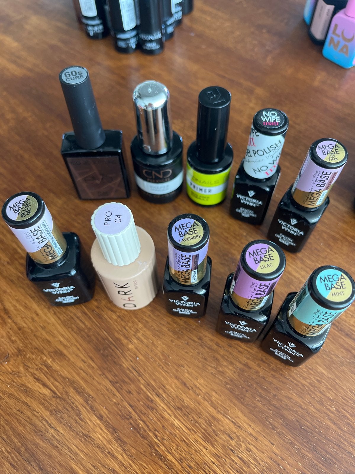 10 Soft gels en base/ BIAB: CND, Pronails, VictoriaVyn, Dark, Ophalen of Verzenden, Nieuw, Gehele gezicht, Verzorging