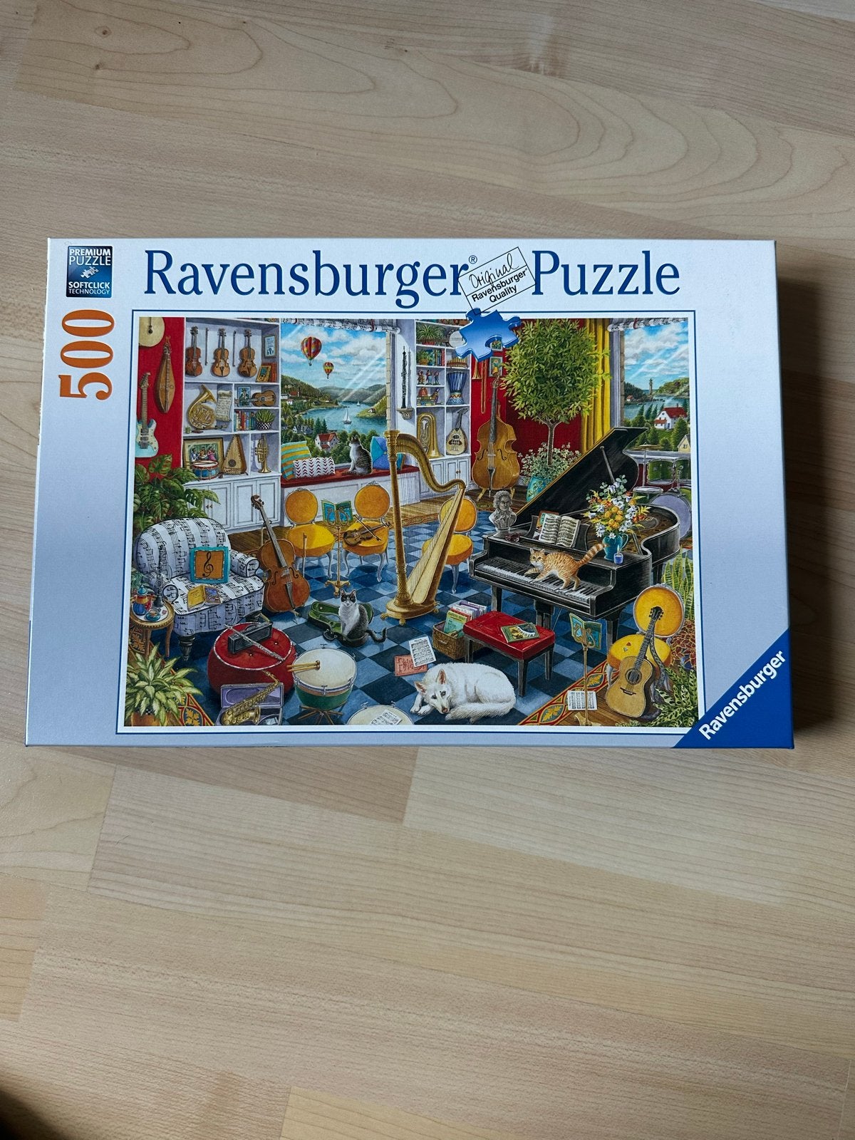 Ravensburger Legpuzzel 500 stukjes Muziekkamer, Ophalen of Verzenden, Minder dan 500 stukjes, Zo goed als nieuw, Legpuzzel