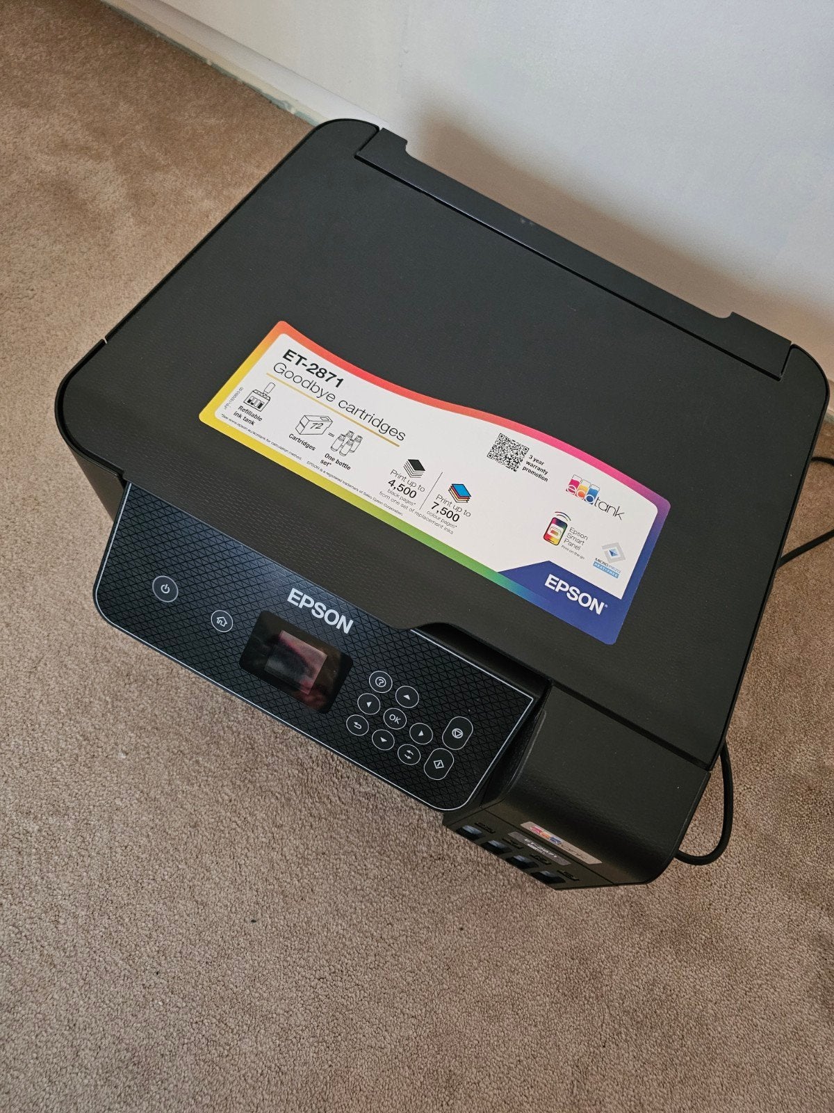 Epson ecotank ET2871 printer, Ophalen, Zo goed als nieuw, Epson, Draadloos
