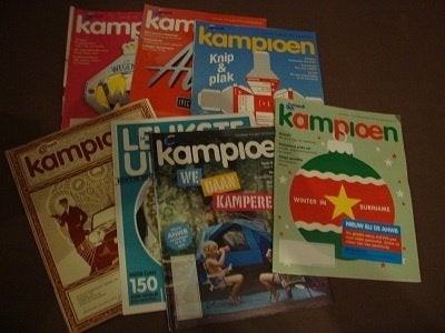 7 x tijdschrift KAMPIOEN 2014 / 2015, Boeken, Ophalen of Verzenden, Gelezen, Damesbladen