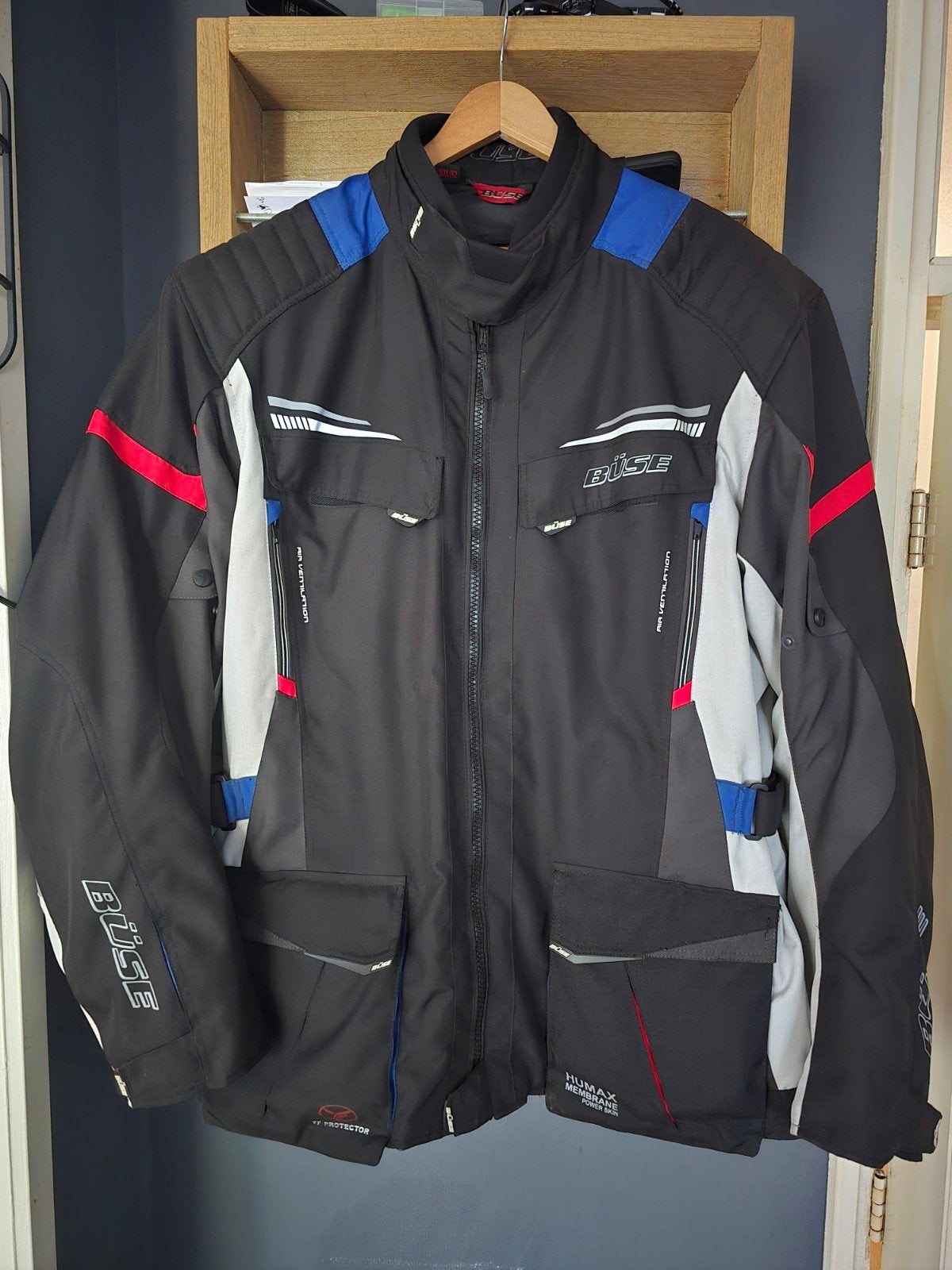 Büse Motorjas Textiel 5XL/62 - Zwart/Grijs/Blauw/Rood, Motoren, Jas | textiel, Heren, Ophalen of Verzenden, Büse
