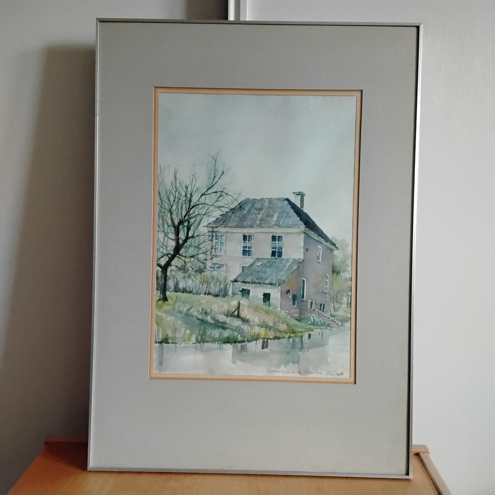 Aquarel restant kasteel Appeltern, Ophalen of Verzenden