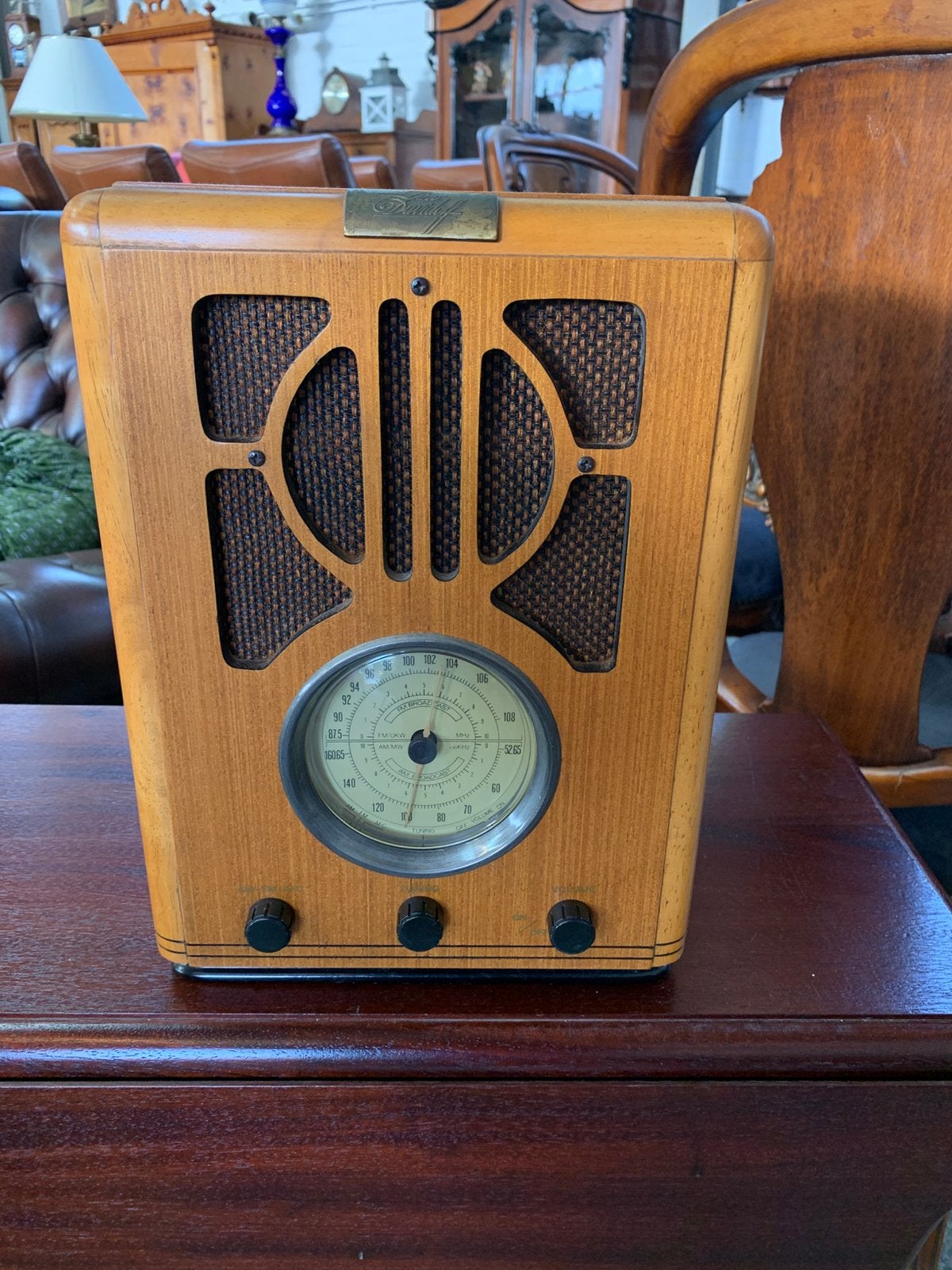 Zino Davidoff retro radio uitgevoerd in een klassieke houten, Ophalen of Verzenden