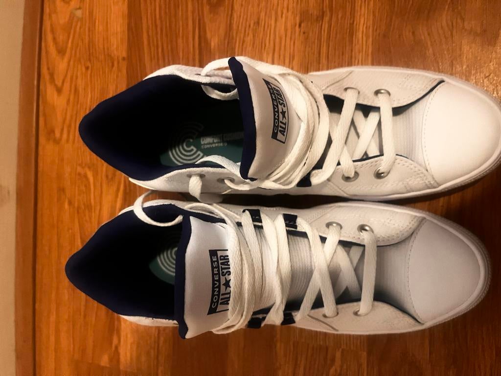Converse All Star Sneakers - Wit met Donkerblauw, Wit, Ophalen of Verzenden, Sneakers of Gympen, Zo goed als nieuw