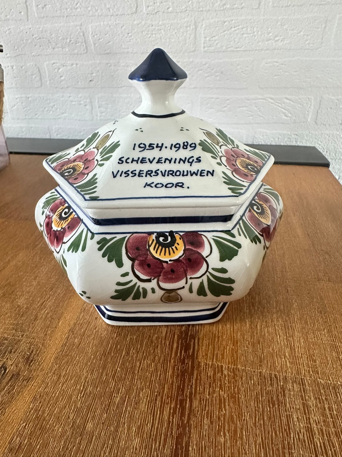Delfts blauwe jubileumpot, Ophalen of Verzenden