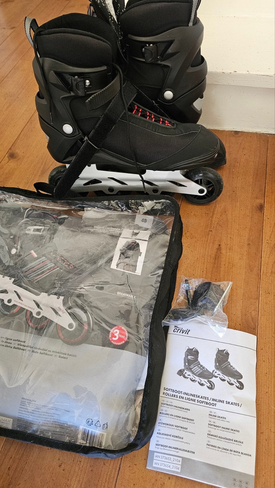 Crivit Softboot Inline Skates - Maat 45 - Zo goed als nieuw, Ophalen, Zo goed als nieuw