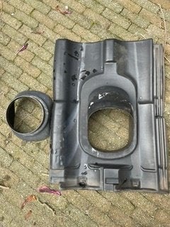 Dakdoorvoerpan, Ophalen, Kunststof, Gebruikt, Zwart