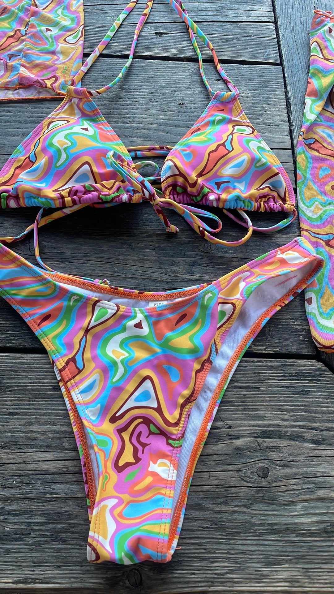 Shein Bikini Set met Rokje en Sjaaltje - Maat M, Ophalen of Verzenden, Nieuw, Overige kleuren, Bikini