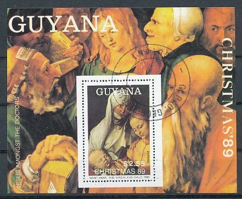 Guyana 1989 M3074 blok 74 gest., Ophalen of Verzenden, Gestempeld, Zuid-Amerika