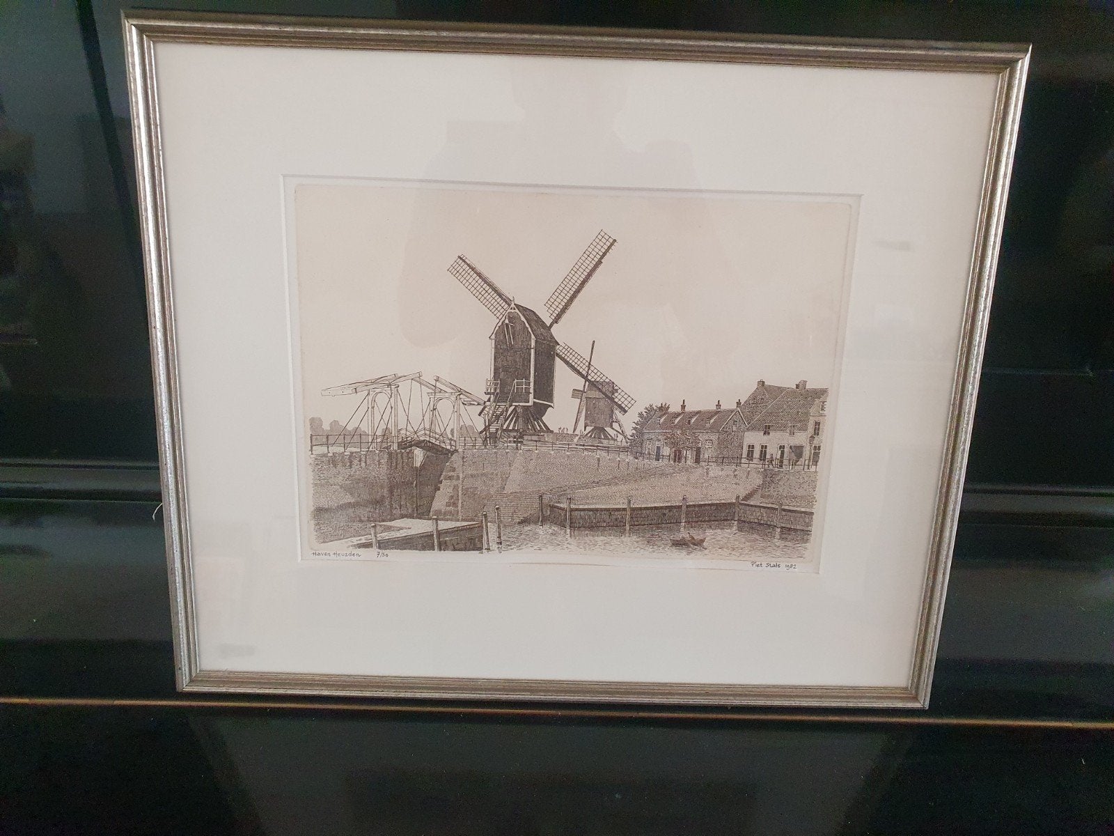 Originele ets "Haven Heusden" – Piet Stals 7 / 50, Antiek en Kunst, Ophalen
