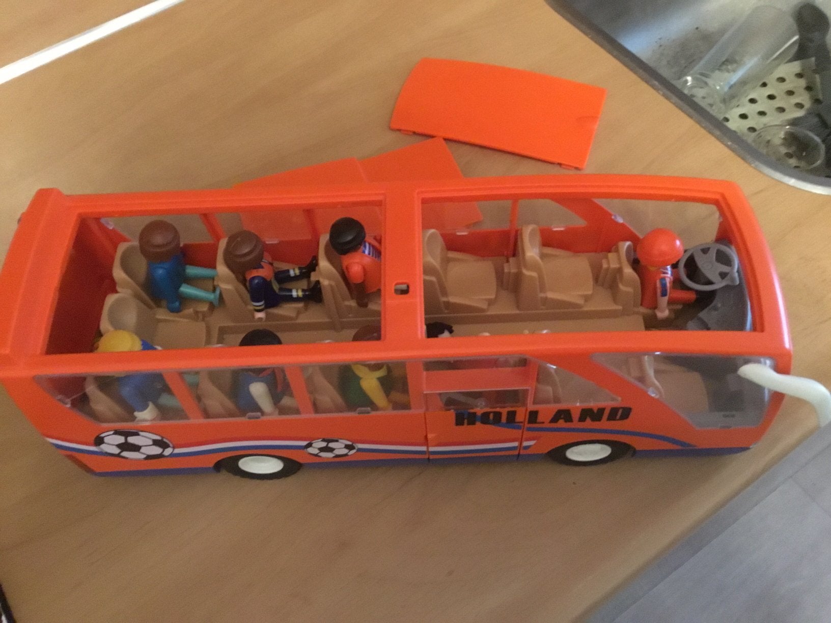 Oranje playmobil bus, Ophalen of Verzenden, Zo goed als nieuw