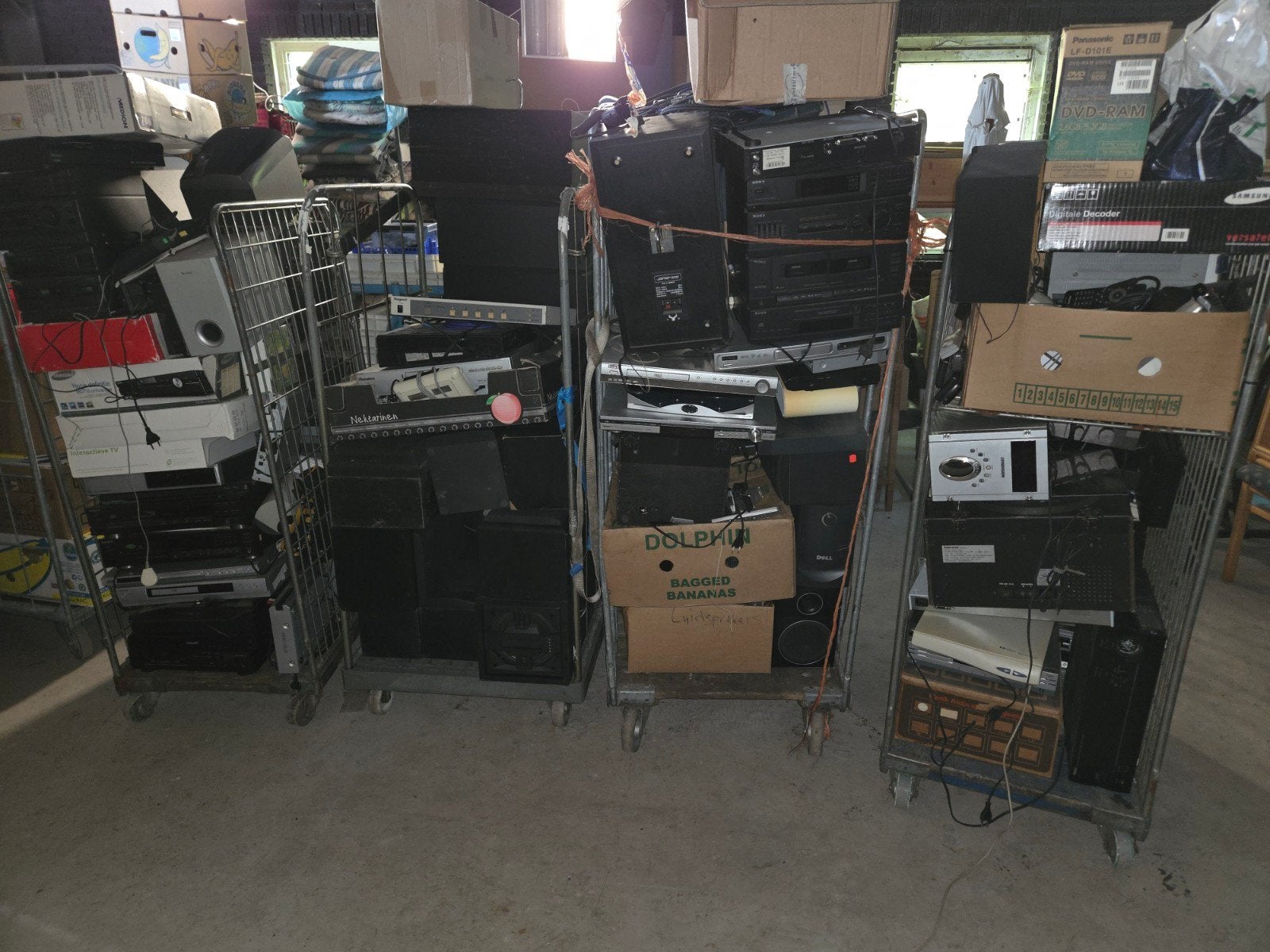 partij elektronica, elektrische apparaten, Ophalen, Audio en Video