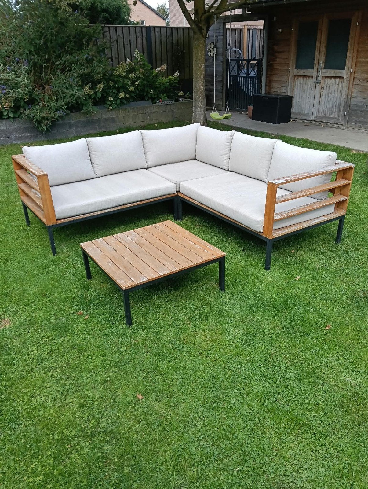 tuinset tuinbank hoekbank loungeset, Ophalen, Gebruikt, Bank