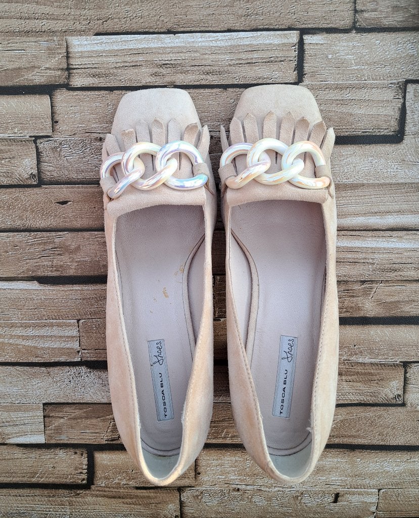 TOSCA BLU - gave suède pumps, maat 38, Pumps, Verzenden, Zo goed als nieuw, X