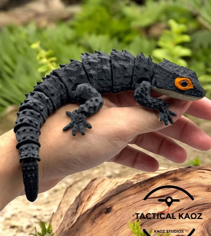 3D geprinte Flexibele Roodogige Krokodil Skink, Verzamelen, Ophalen of Verzenden, Nieuw