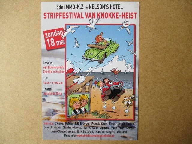 adv10379 suske en wiske stripfestival knokke flyer, Ophalen, Suske en Wiske, Gebruikt, Overige typen
