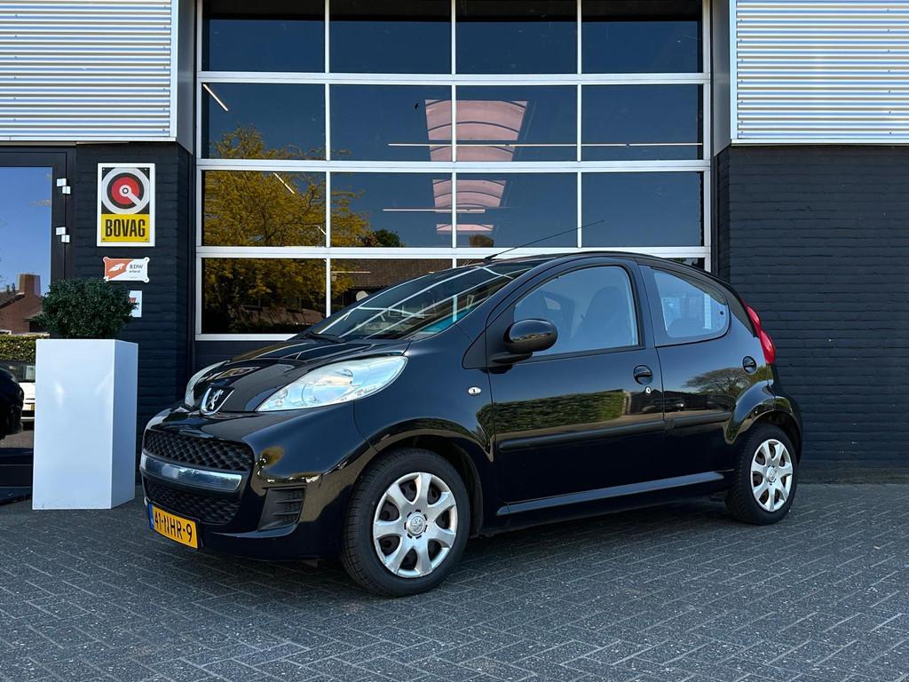 Peugeot 107 1.0-12V XR, Airco, Radio, 5drs, APK (bj 2009), Voorwielaandrijving, Stof, Gebruikt, Zwart