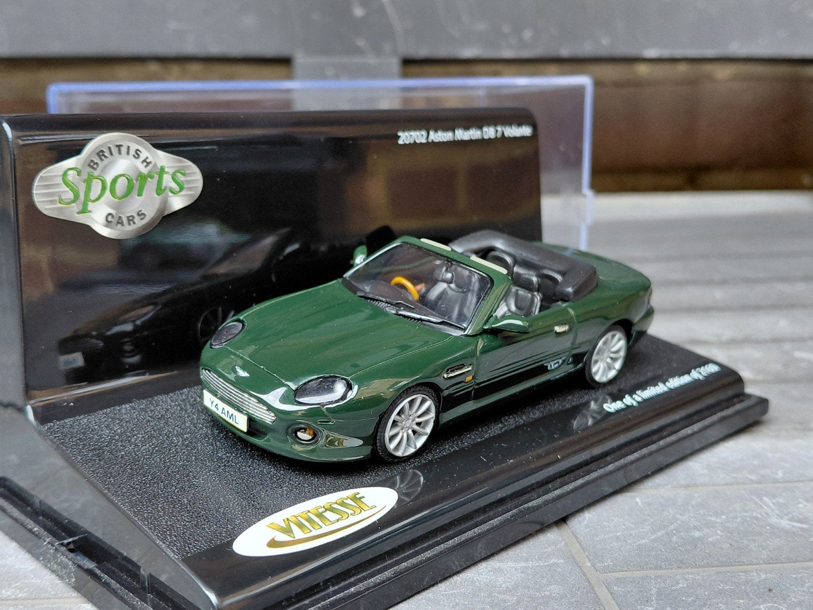Aston Martin DB7 Vantage Volante '96 dark green 1/43 Vitesse, Ophalen of Verzenden, Nieuw, Auto, Overige merken