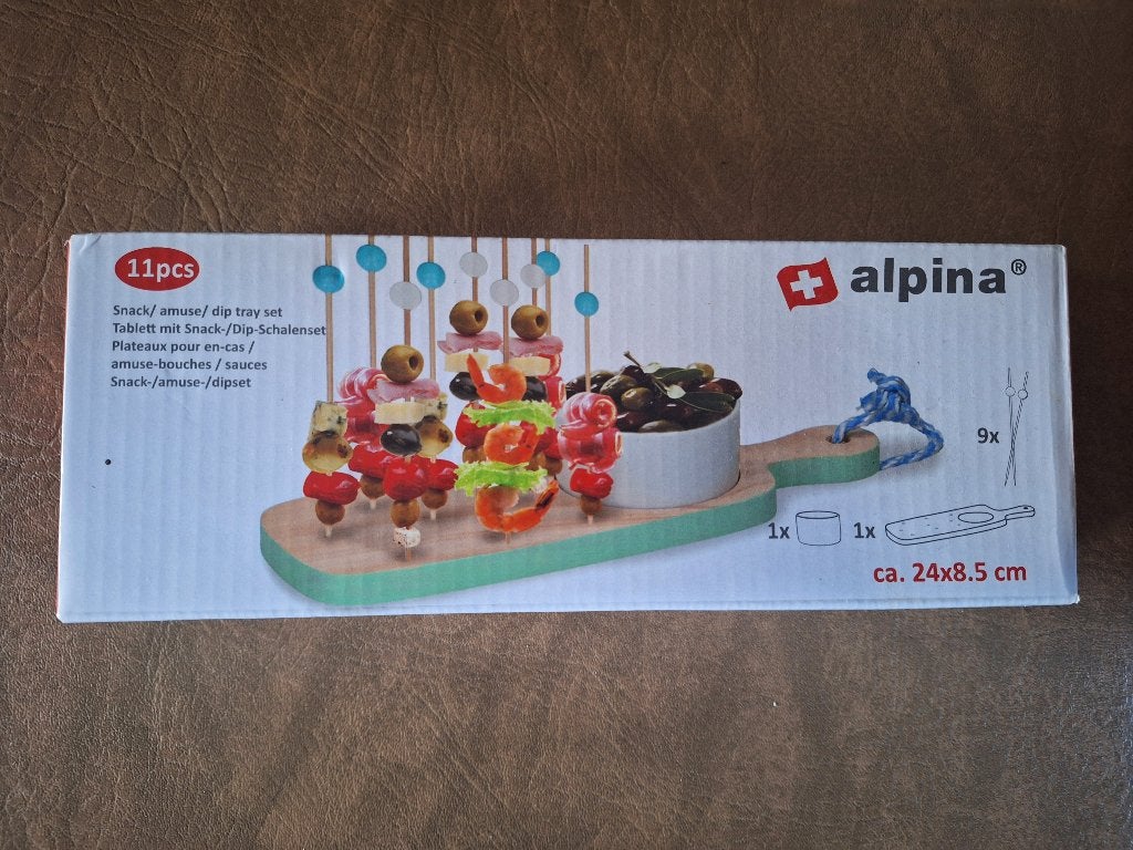 Alpina snack-, amuse- en dipschalenverpakking, Snij-/serveerplank, Ophalen of Verzenden, Nieuw, Overige materialen