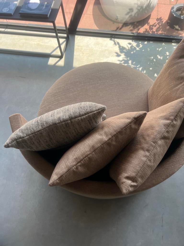 Pastille lounge met draaifunctie in LSE stof, Bruin, Nieuw, Ophalen of Verzenden, Eén