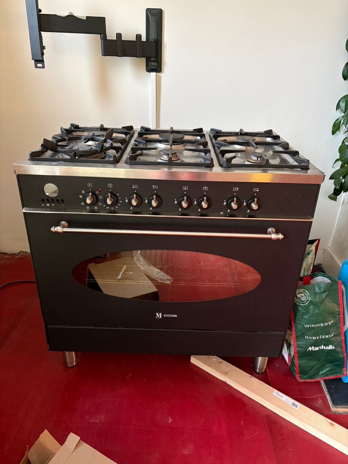 M System gasfornuis en oven, Ophalen, Gebruikt, 60 cm of meer, Gas