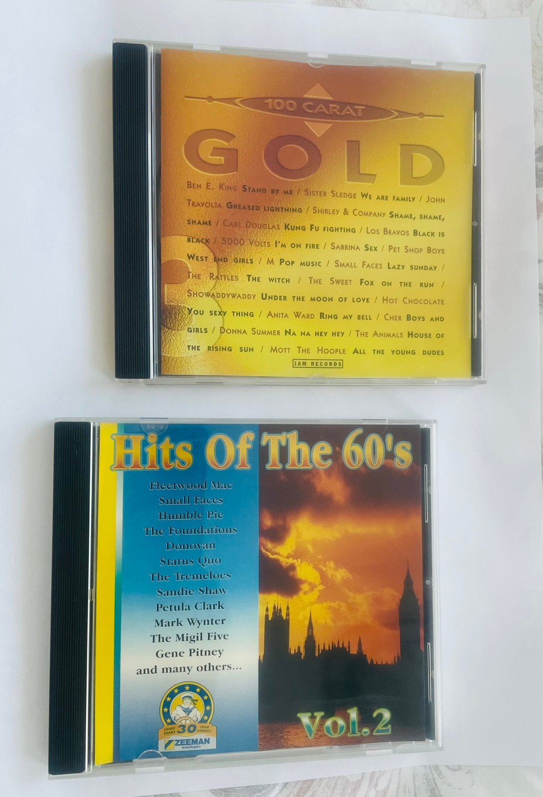 2 CD's met muziek uit se jaren 60 en 70, Ophalen of Verzenden, Zo goed als nieuw