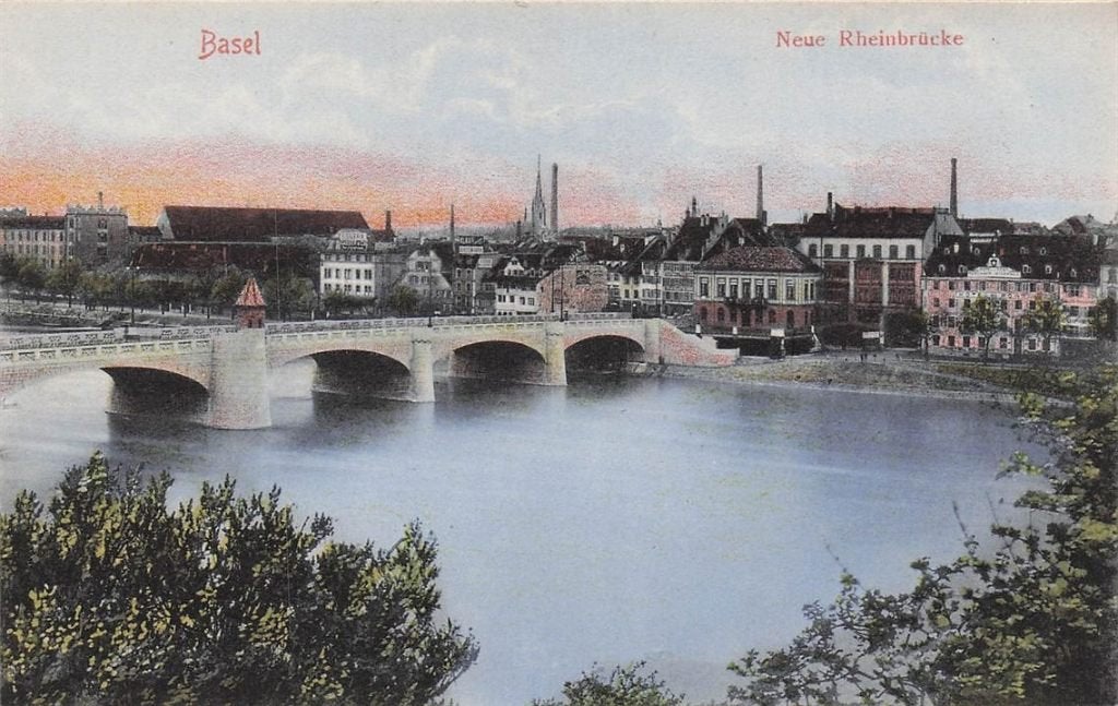 702-290-029 Basel Neue Rheinbrucke, Ophalen of Verzenden, Voor 1920, Overig Europa