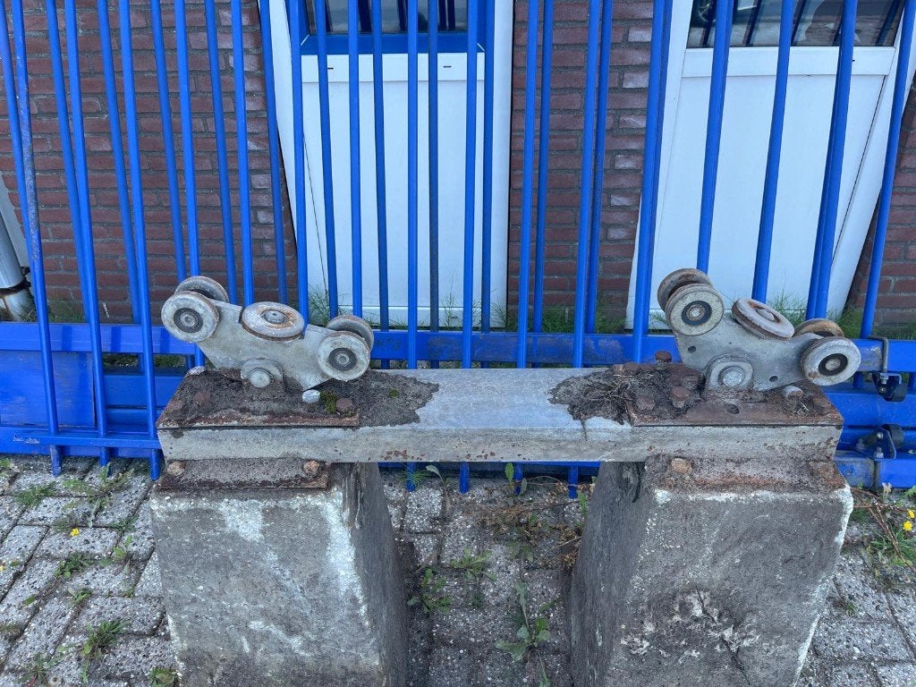 Metalen schuifhek, Tuin en Terras, Ophalen, Met poort, Gebruikt, Sierhekwerk