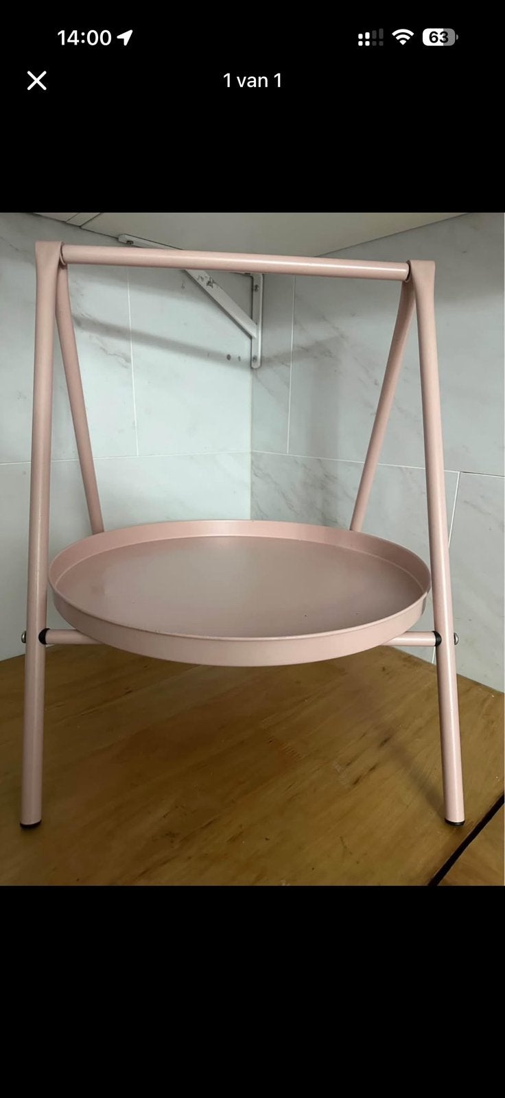 Etagère roze decoratie, Ophalen, Zo goed als nieuw