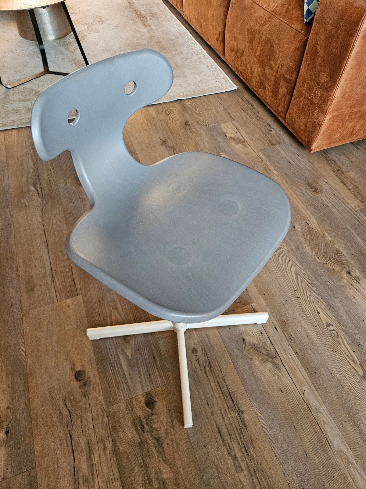 Grijze draaibare stoel - Gebruikt - Ikea Molte, Ophalen, Kunststof, Gebruikt, Eén