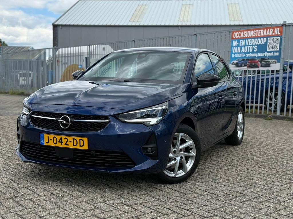 Opel Corsa 1.2 GS Line#Aut#Nap#Carplay#Camera, 101 pk, Gebruikt, Blauw, Leder en Stof