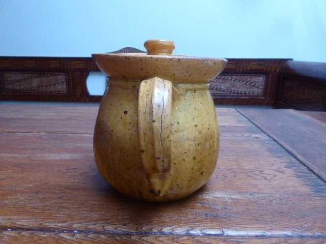 Een mooie antieke gres pot met deksel, Antiek en Kunst, Antiek | Keramiek en Aardewerk, Ophalen of Verzenden